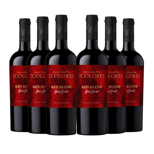 6 vinos 7Colores Semi Sweet Red Blend